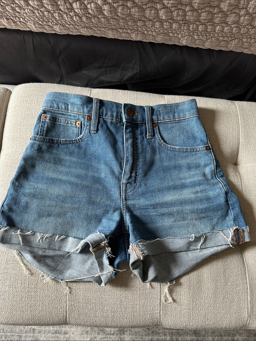 Madewell Classic High-Rise Denim Shorts - Blue